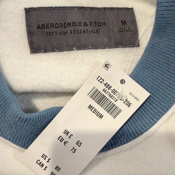 Abercrombie & Fitch Classic Cream & Blue Nautical Crewneck Sweater - Picture 7 of 7